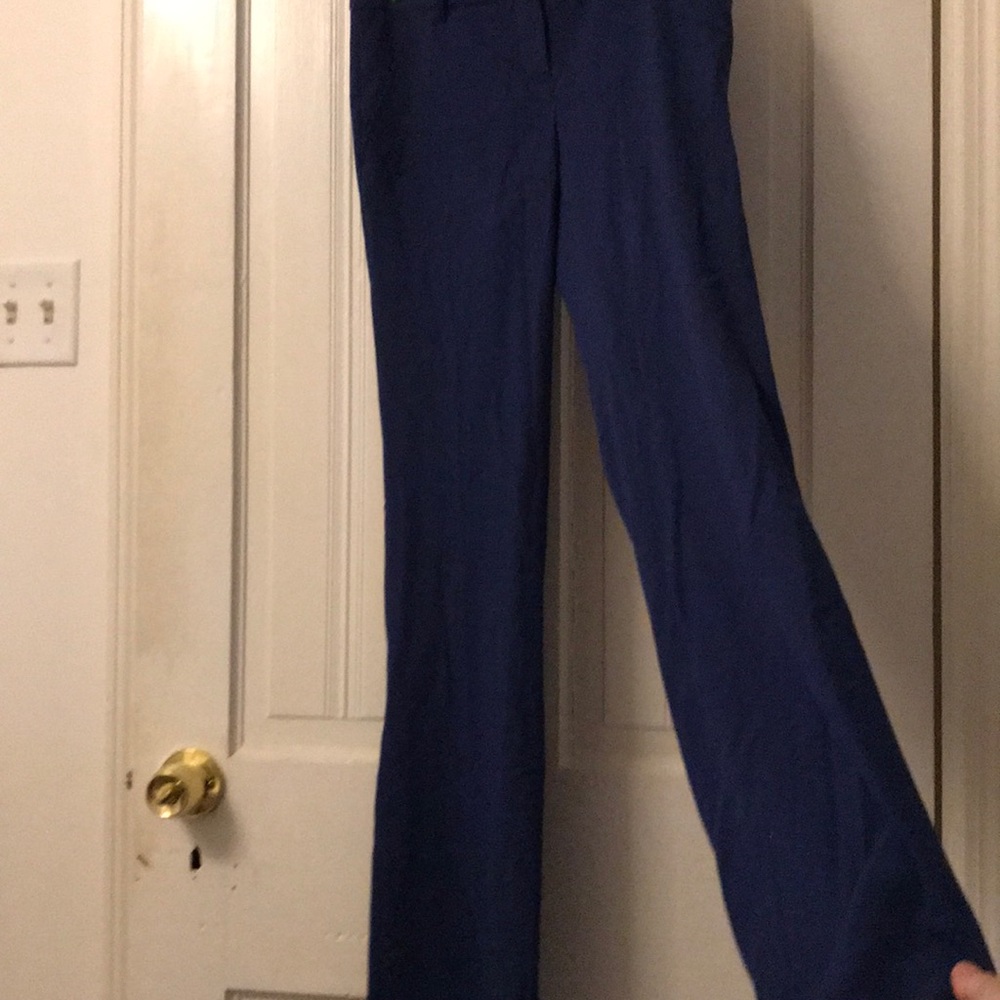 BCBG navy pants.